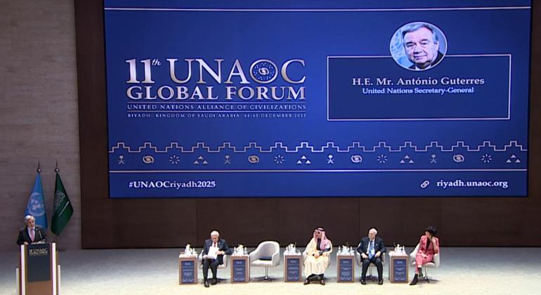 Генсек ООН Антониу Гутерриш выступил на открытии XI Форума Альянса цивилизаций в Эр-Рияде, Саудовская Аравия.